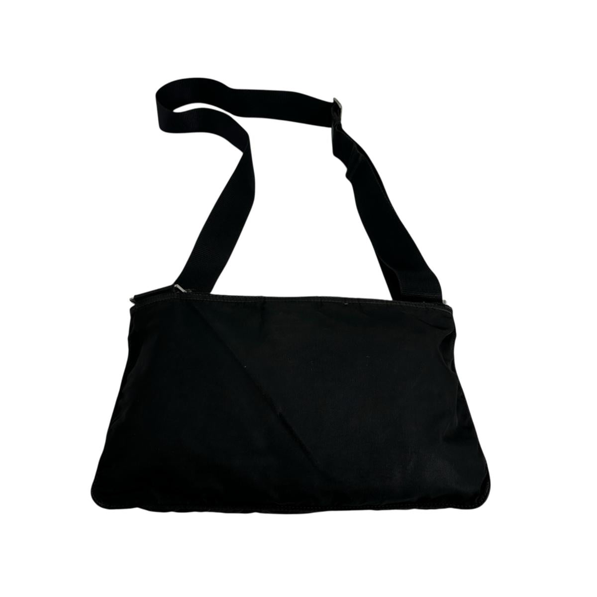 PRADA Shoulder Bag Nylon black Sling bag Triangle logo Women
