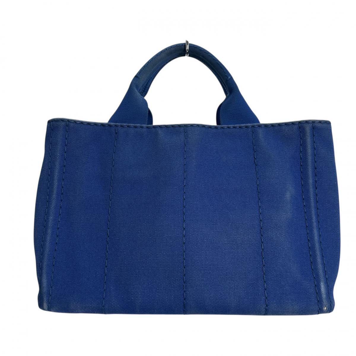 PRADA Tote Bag denim blue Shoulder Bag tote mini Canapa Women