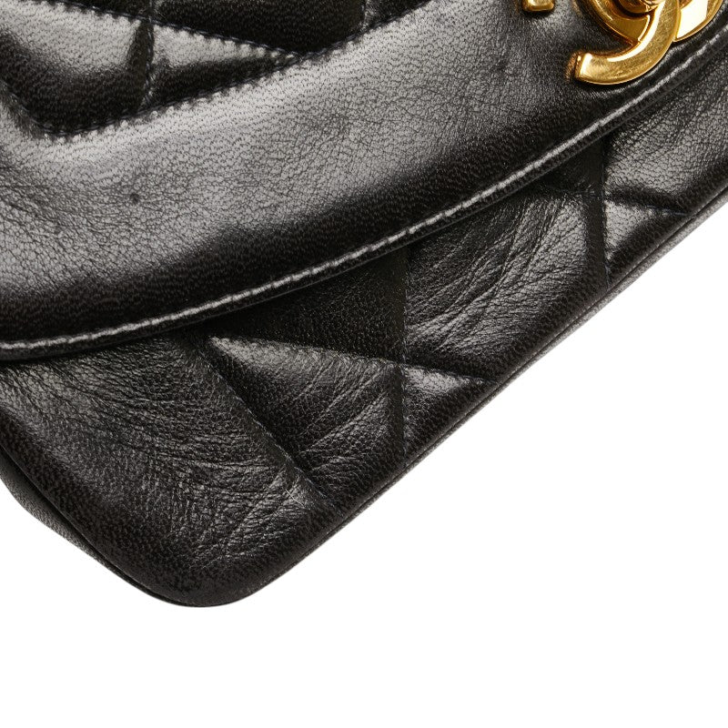 Chanel Diana Matelasse Lambskin Shoulder Bag Classic Flap