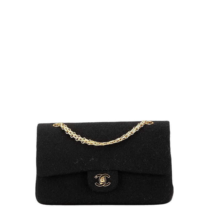 Chanel Matelasse Double Flap Cotton Shoulder Bag Classic Flap