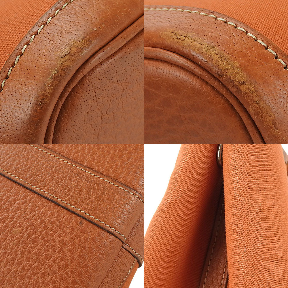 HERMES Tote Bag Canvas, Leather Orange Garden party TPM Women