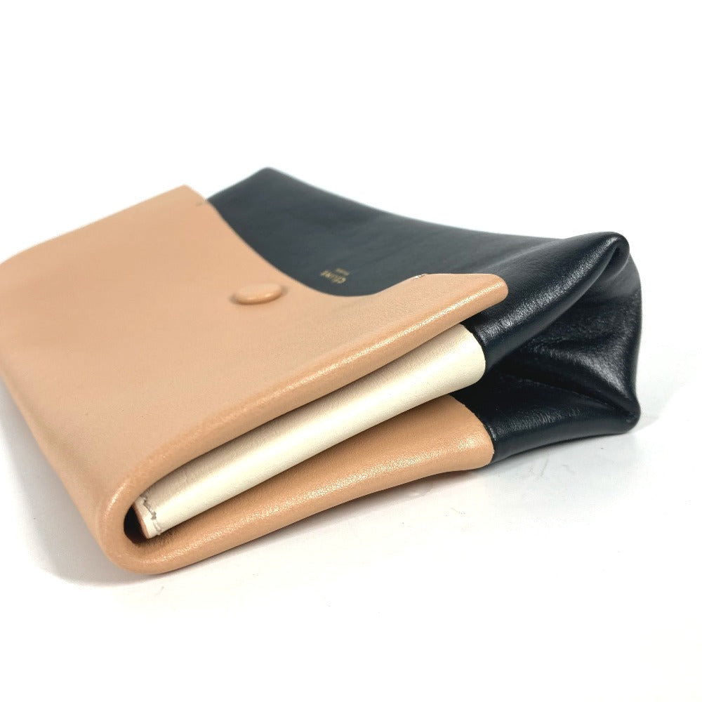 CELINE Pouch leather beige clutch bag Phoebe Philo Pouch Women