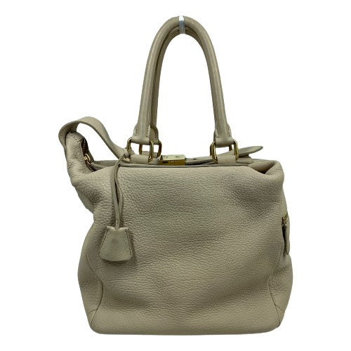 CELINE Handbag leather beige Old logo Mini Boston Women Secondhand