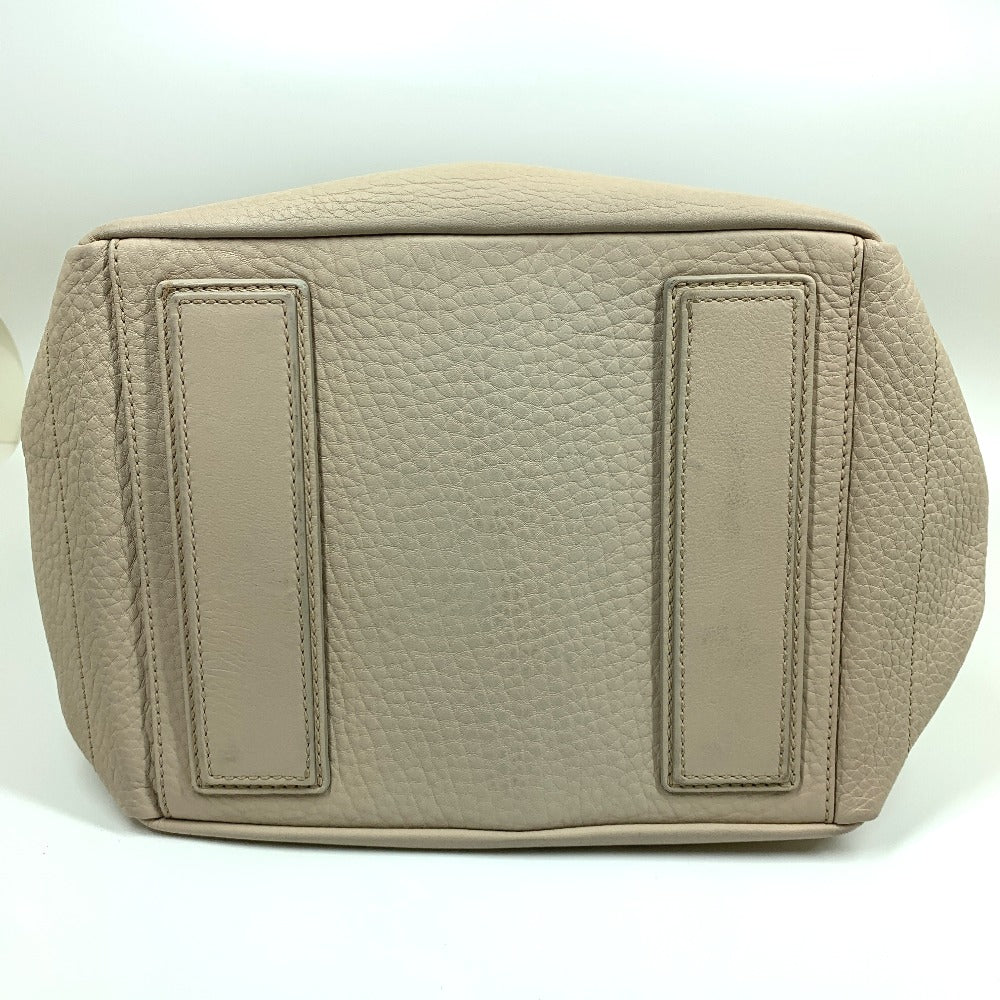 CELINE Handbag leather beige Old logo Mini Boston Women Secondhand