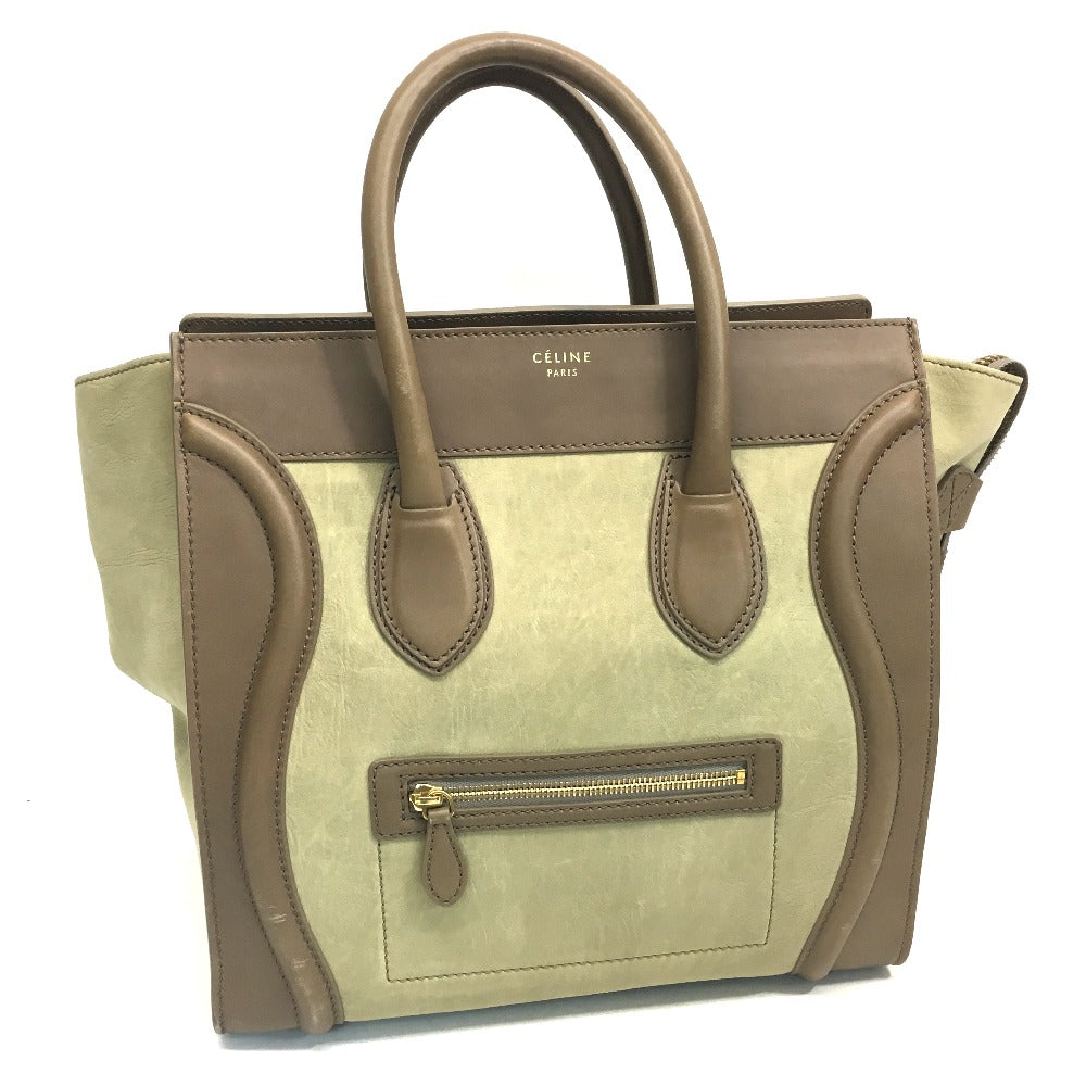 CELINE Handbag leather beige Mini shopper Luggage Women Secondhand