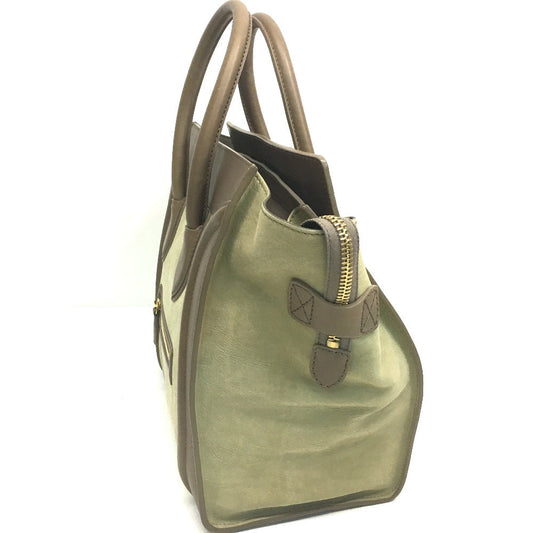 CELINE Handbag leather beige Mini shopper Luggage Women Secondhand