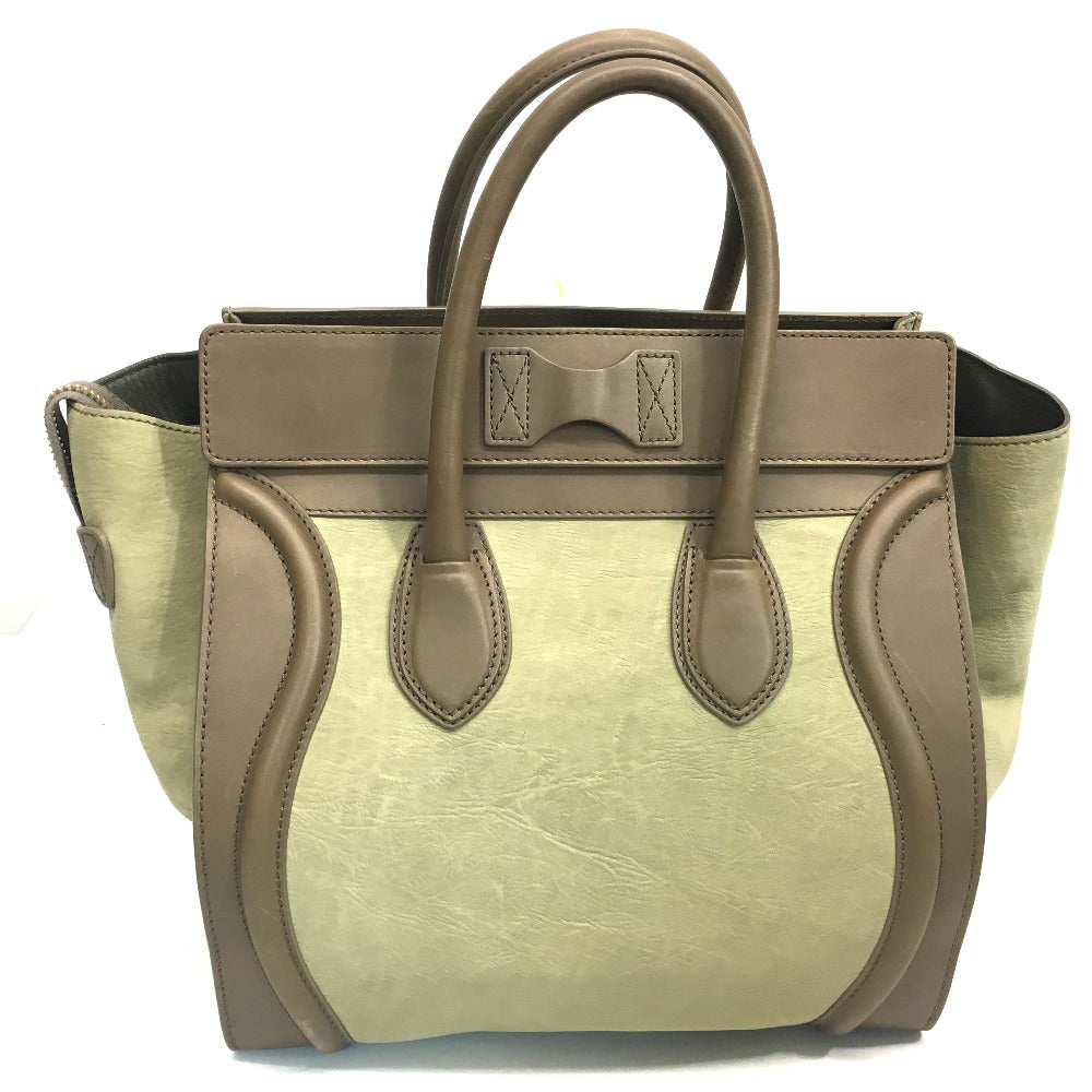 CELINE Handbag leather beige Mini shopper Luggage Women Secondhand
