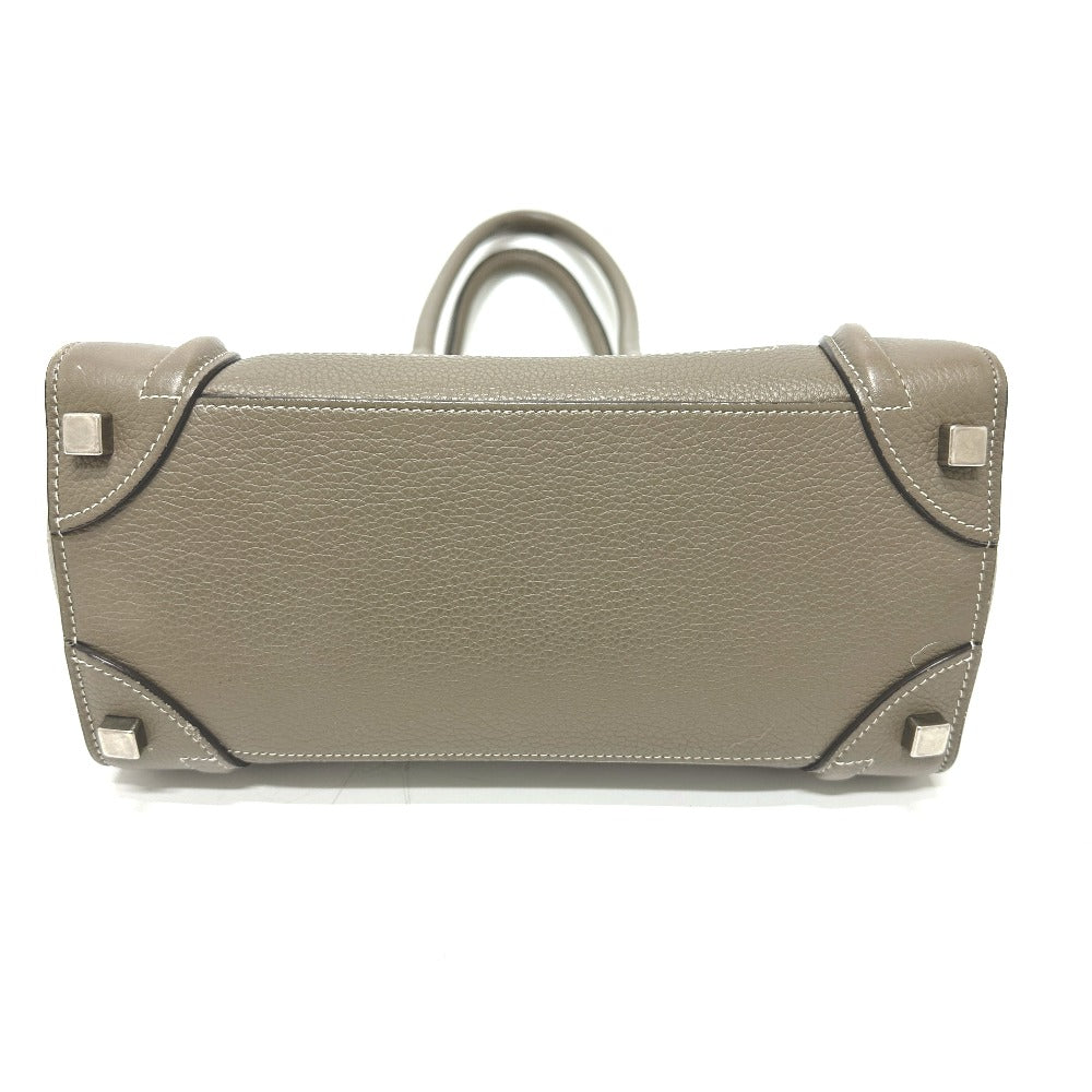 CELINE Handbag leather beige Luggage Women Secondhand