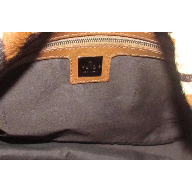 Fendi Mamma Forever Leopard Print Pony Hair & Leather Shoulder Bag