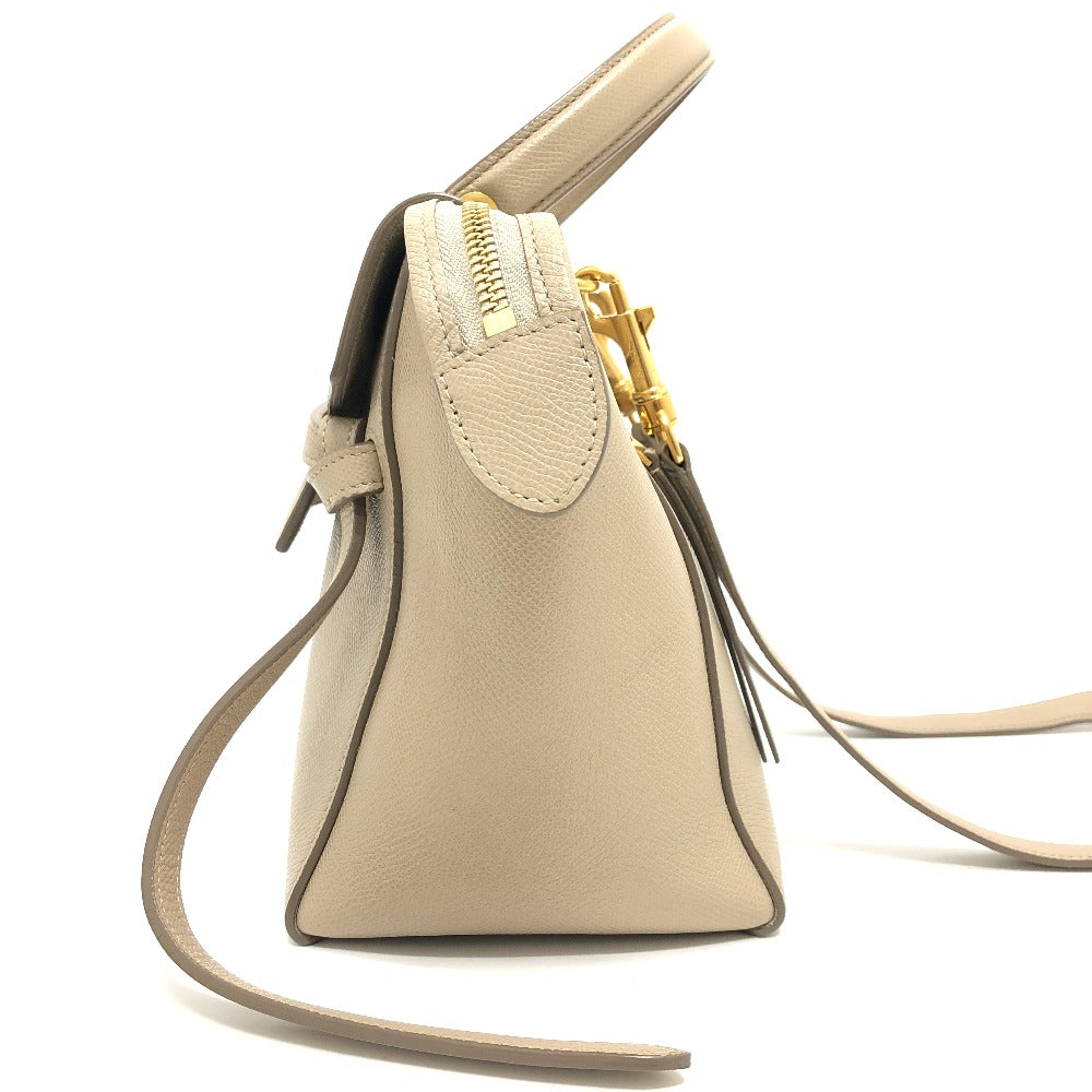 CELINE Handbag leather beige 2WAY handbag Women