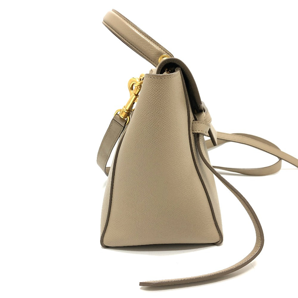 CELINE Handbag leather beige 2WAY handbag Women