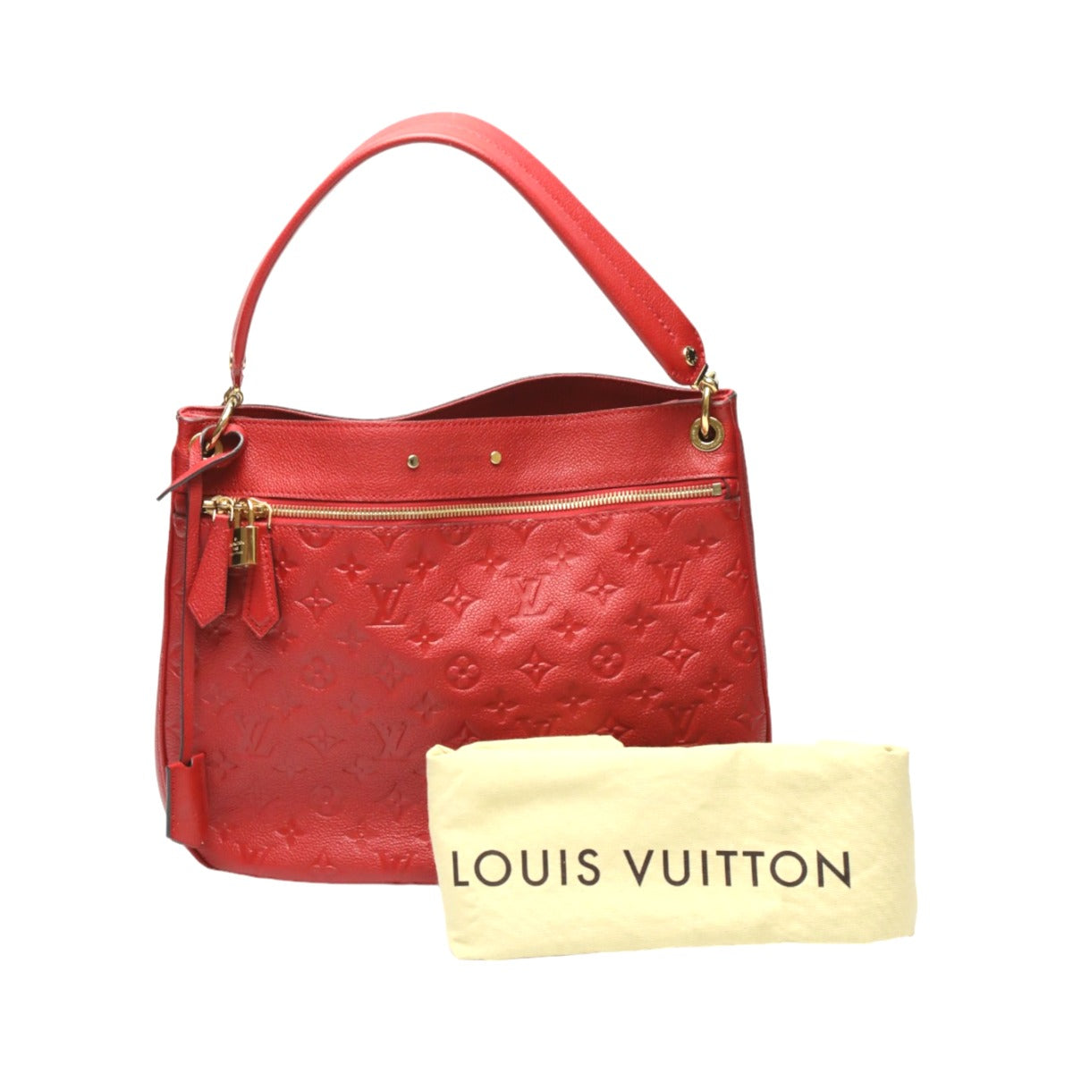 LOUIS VUITTON Handbag Monogram Ann Platt Red one belt Monogram Ann Platt Spontini Women