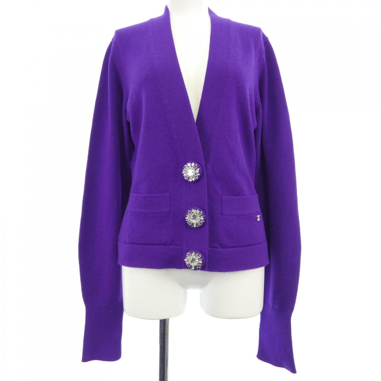 Chanel METIERS D'ART LOOK7 Cashmere Cardigan Handbag