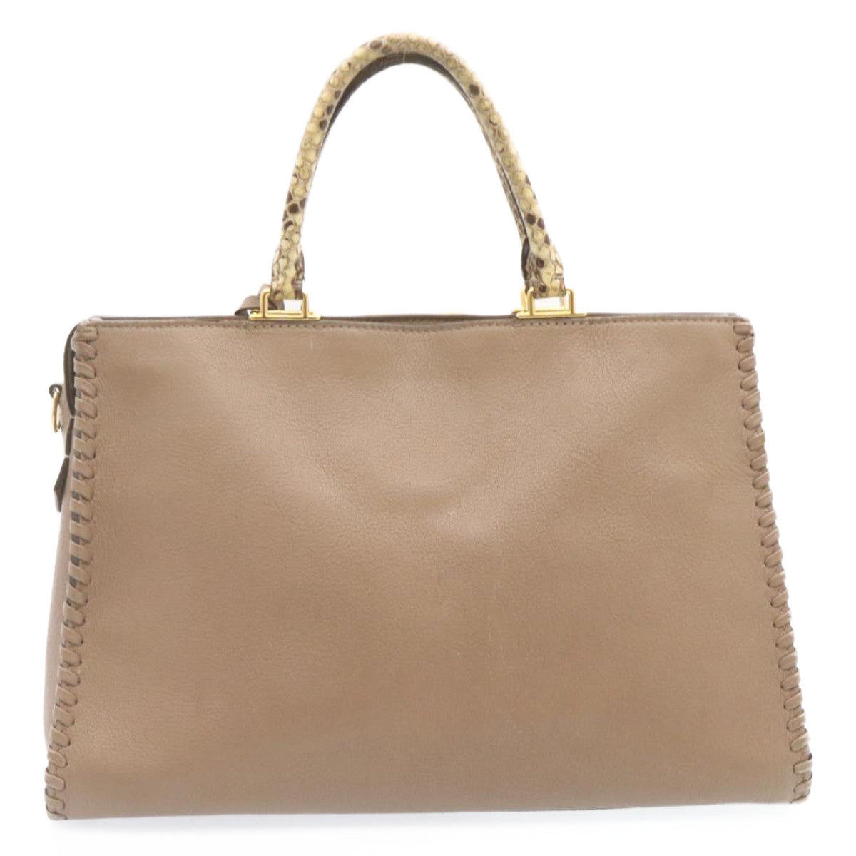 LOUIS VUITTON Very Zip Tote Hand Bag Leather Snake Skin LV 24504A