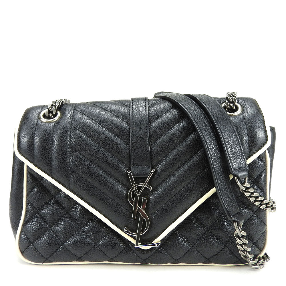 Saint Laurent Envelope Leather Shoulder Bag