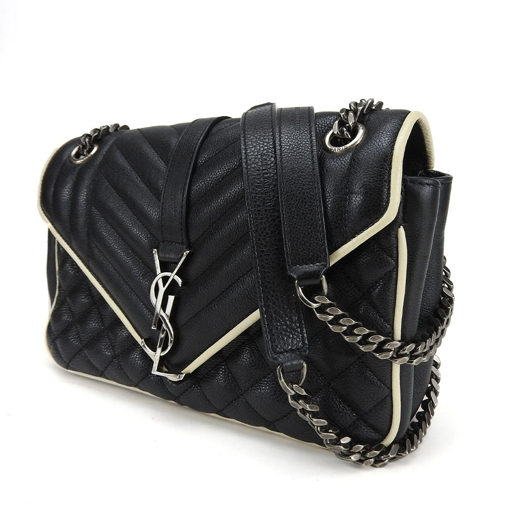 Saint Laurent Envelope Leather Shoulder Bag