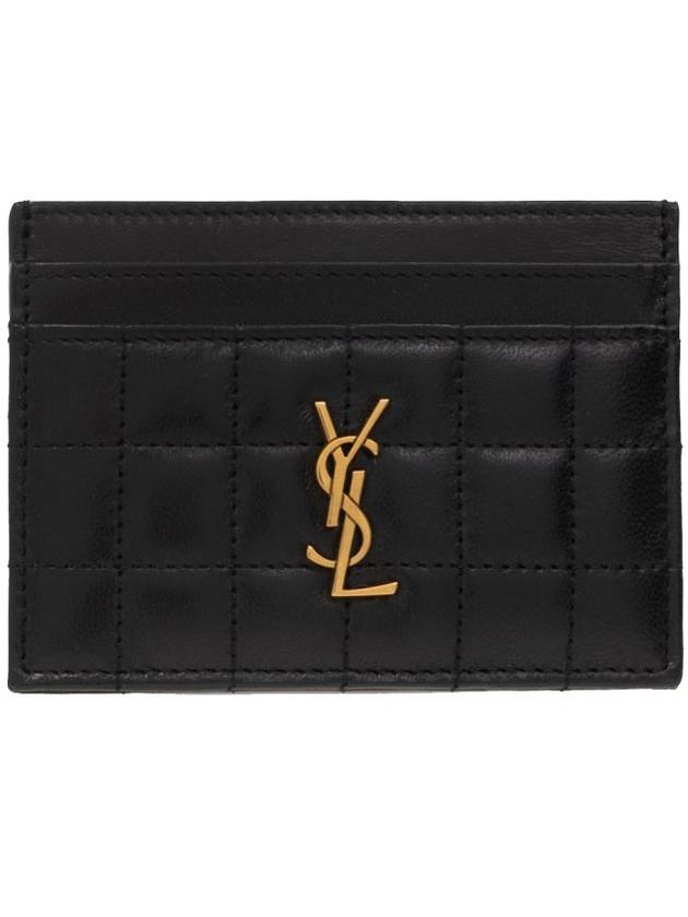 Luxury Saint Laurent Trending 2026 Cassandre Quilting Leather Card Wallet Black