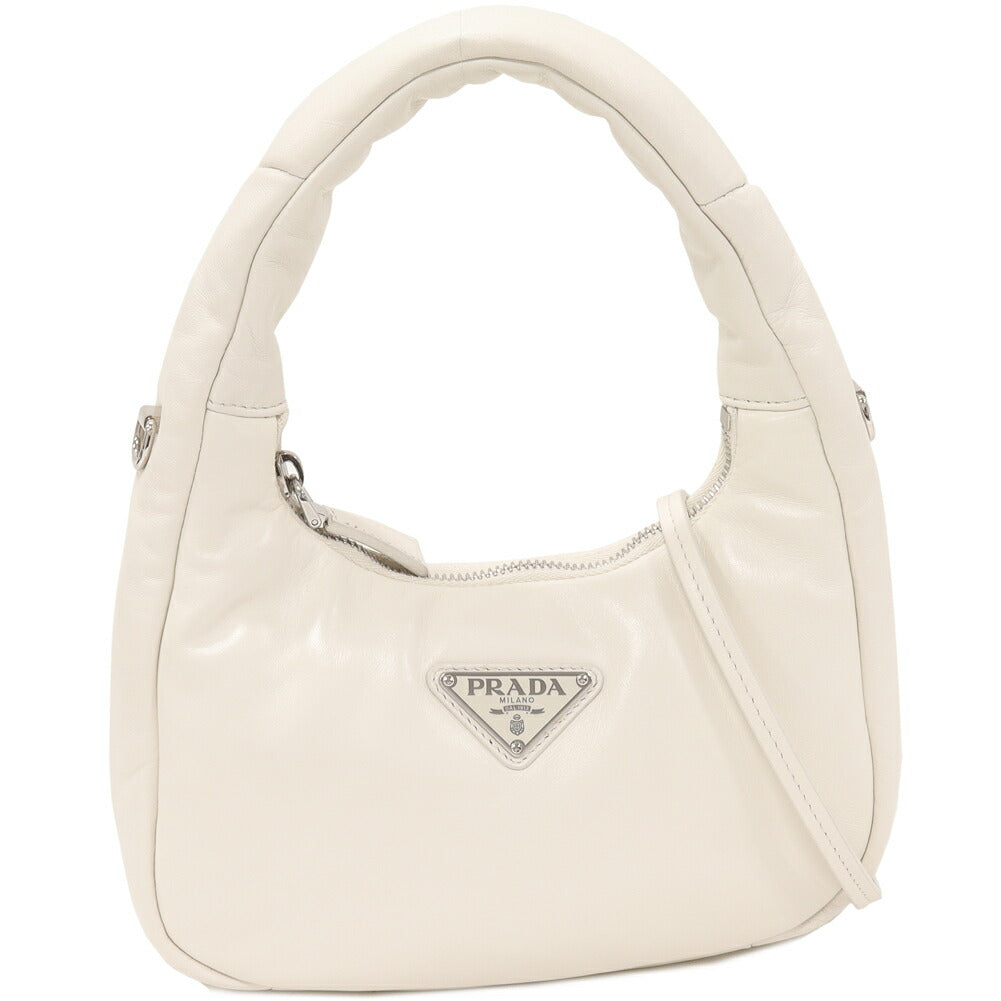 Prada Nappa Calf Leather 2way Bag Ivory
