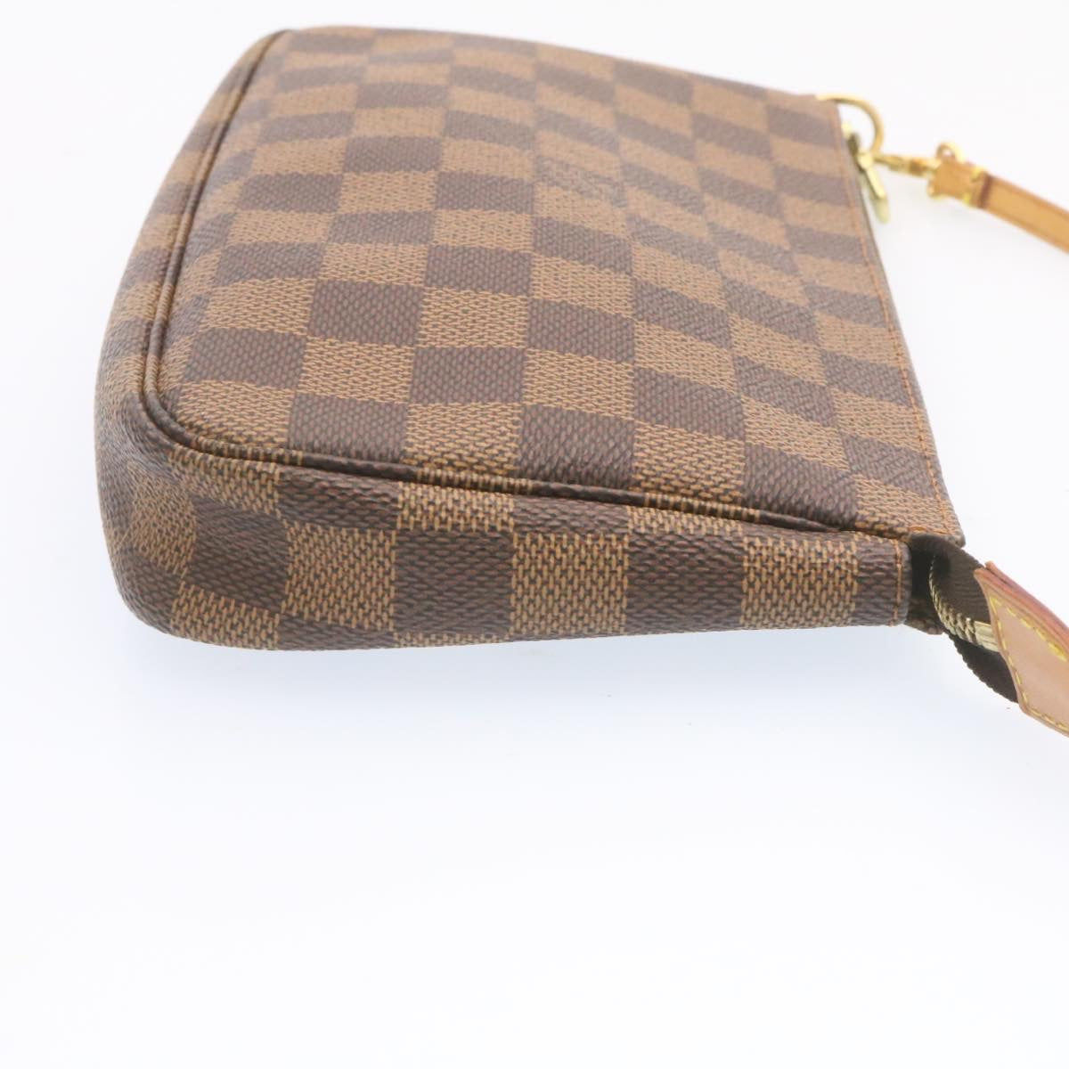 LOUIS VUITTON Damier Ebene Pochette 100th Accessoires Pouch Auth 25208A Clutch