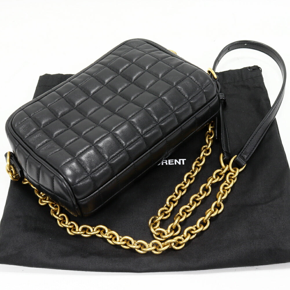 Saint Laurent Cassandra Matelassé Carré Camera Bag Lambskin Shoulder Bag