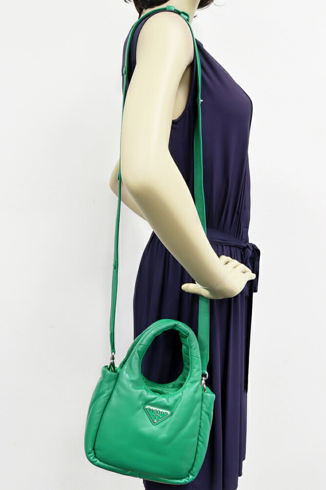 Prada Padded Nappa Triangle Nappa Leather 2way Bag