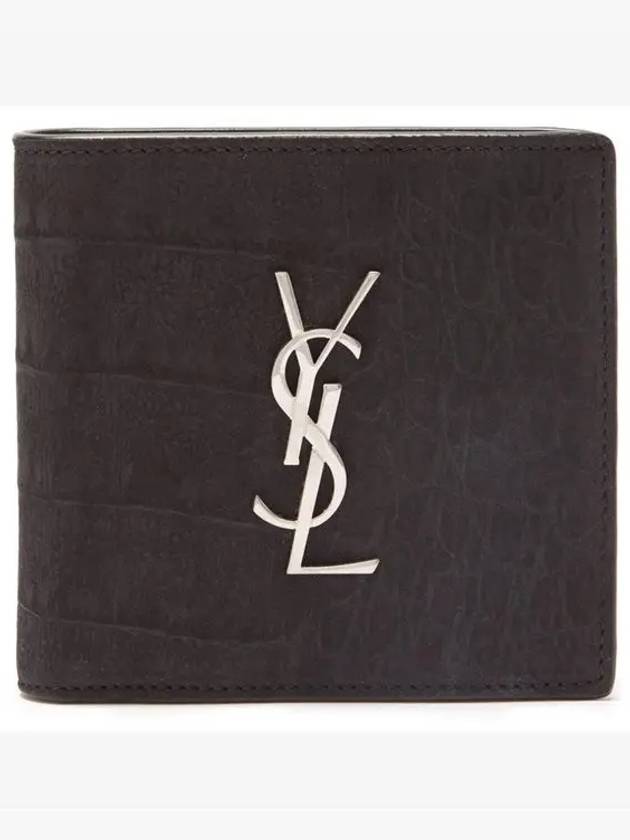 Luxury Saint Laurent Trending 2026 Monogram East West Half Wallet Black