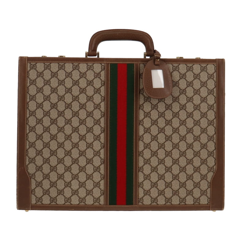 Gucci Leather Canvas Handbag