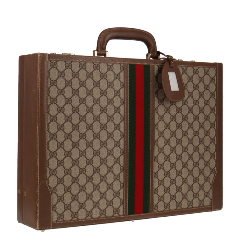 Gucci Leather Canvas Handbag