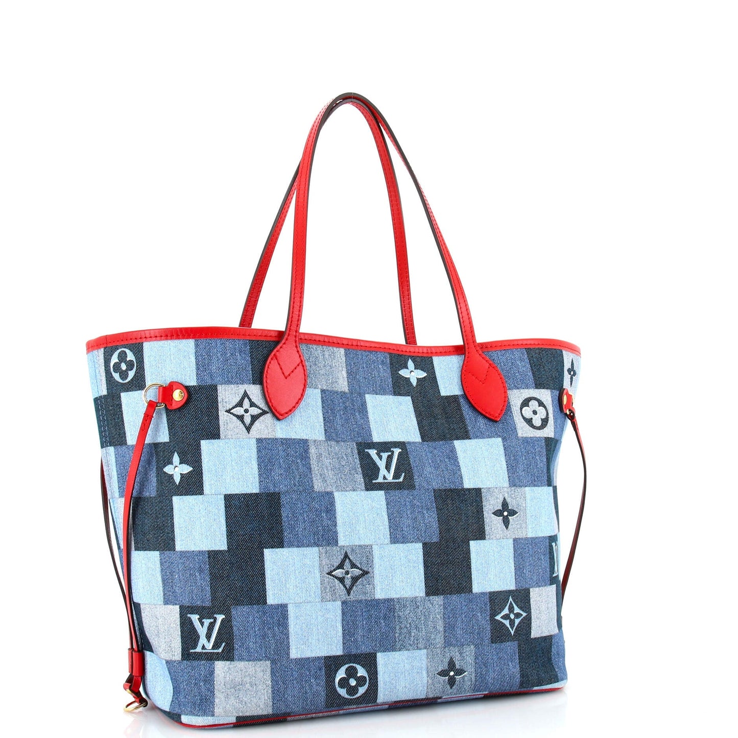 Louis Vuitton Neverfull Tote Damier and Monogram Patchwork Denim MM