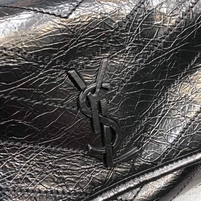Yves Saint Laurent Niki Medium Crinkled Shoulder Bag