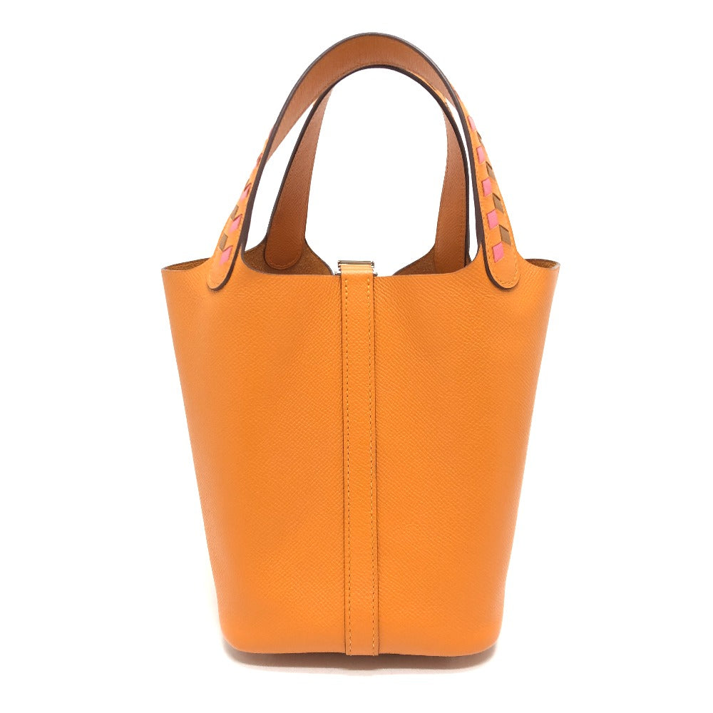 HERMES Handbag Epsom Orange Picotan Lock PM Tresage