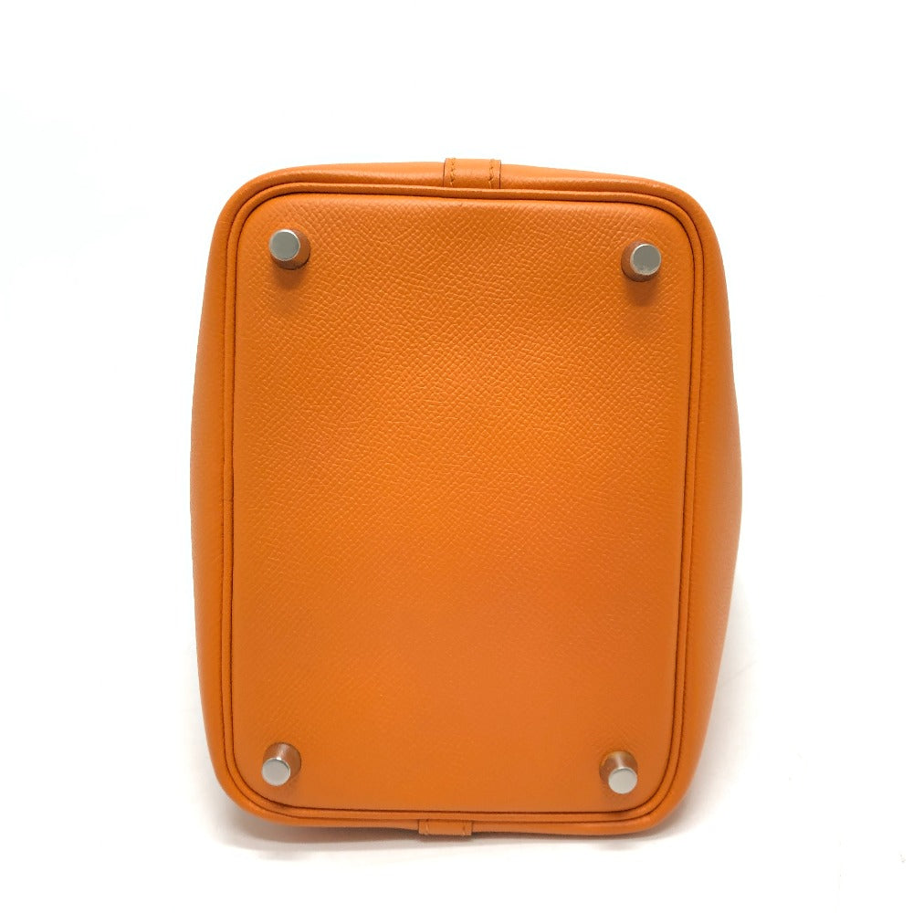 HERMES Handbag Epsom Orange Picotan Lock PM Tresage