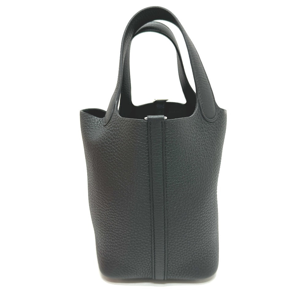 HERMES Handbag Taurillon Clemence black Picotan Lock PM Women