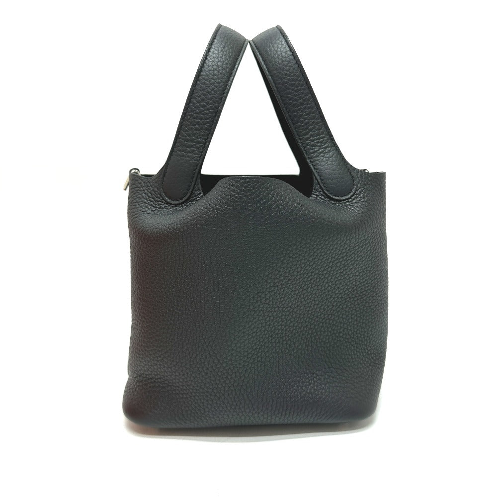 HERMES Handbag Taurillon Clemence black Picotan Lock PM