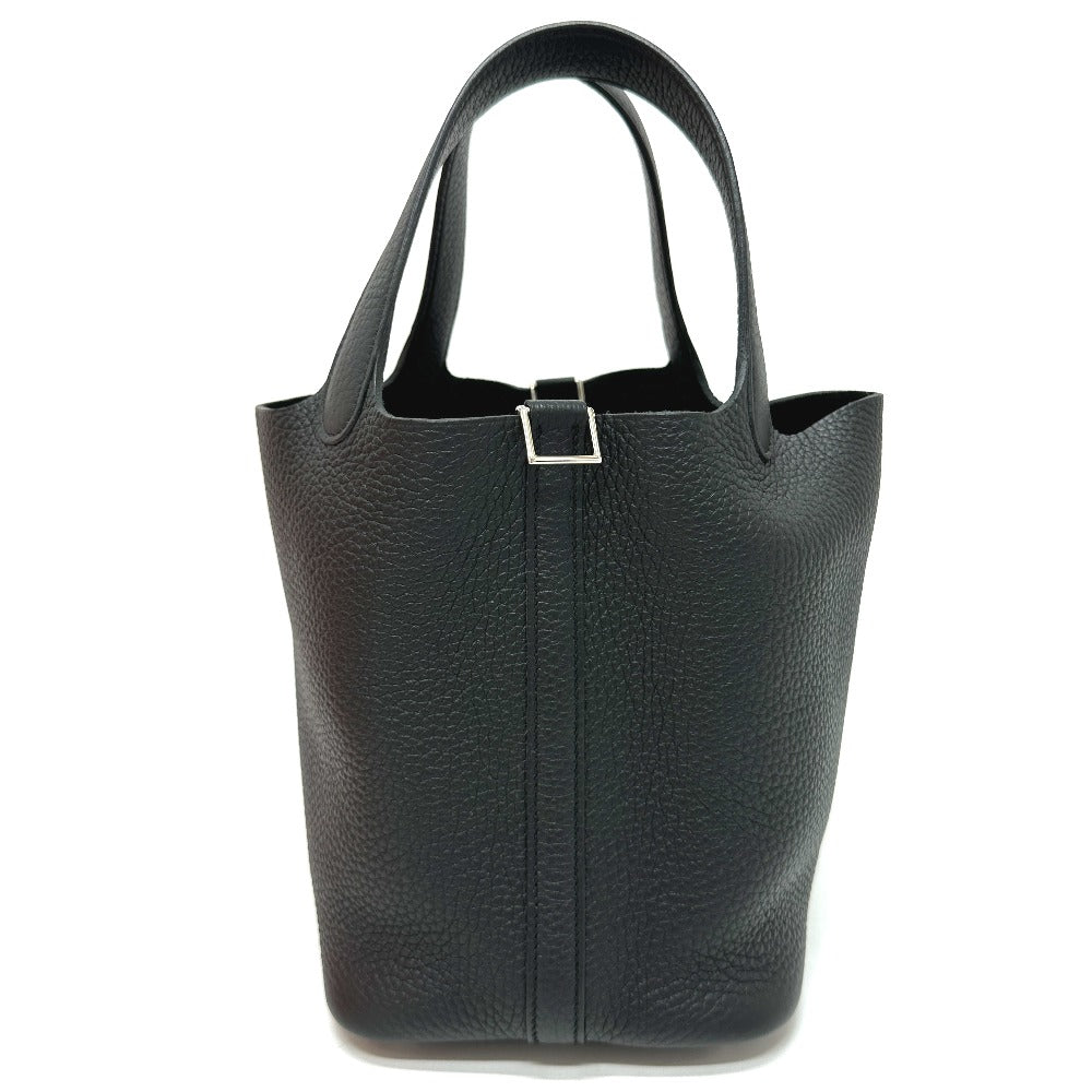 HERMES Handbag Taurillon Clemence black Picotan Lock PM