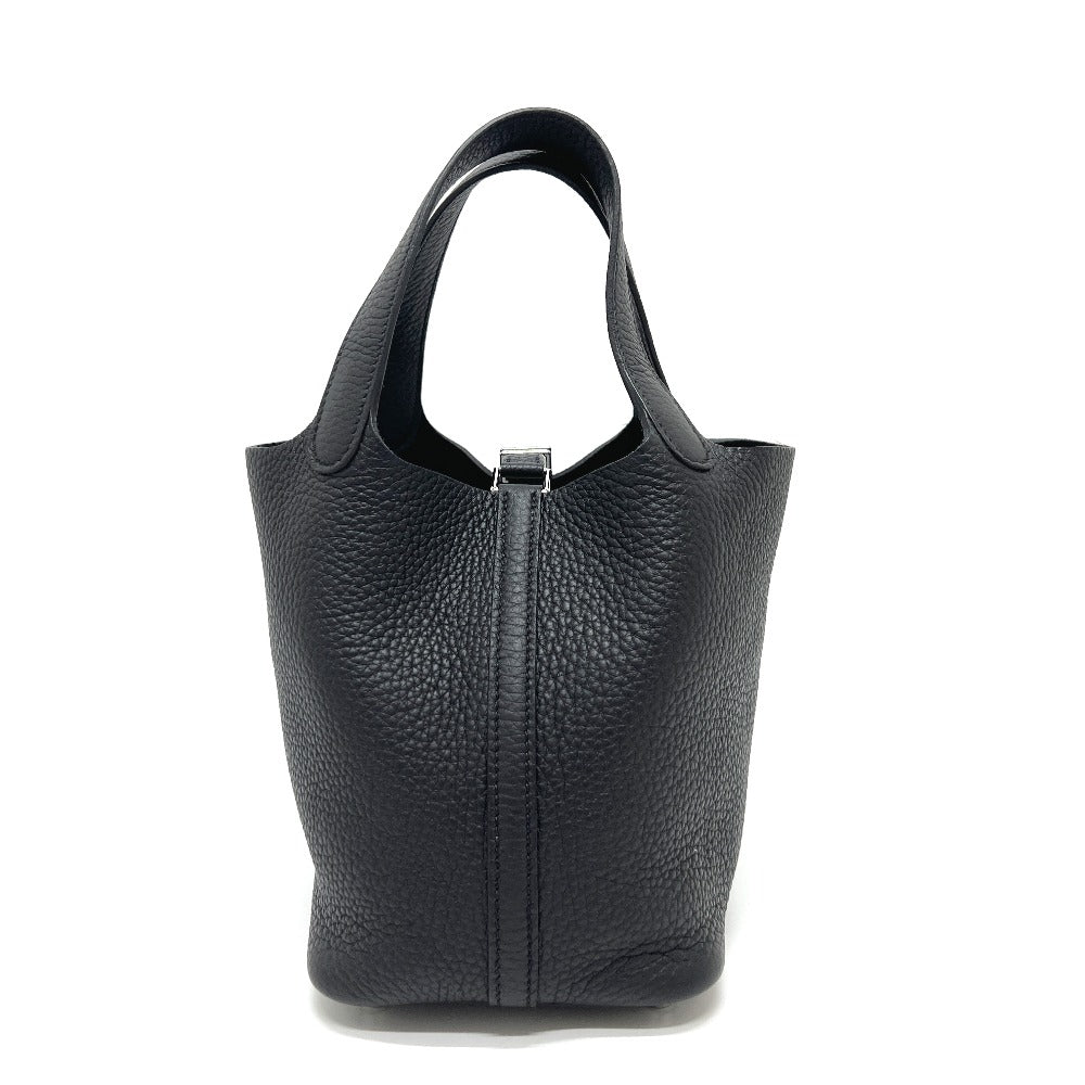 HERMES Handbag Taurillon Clemence black Picotan Lock PM