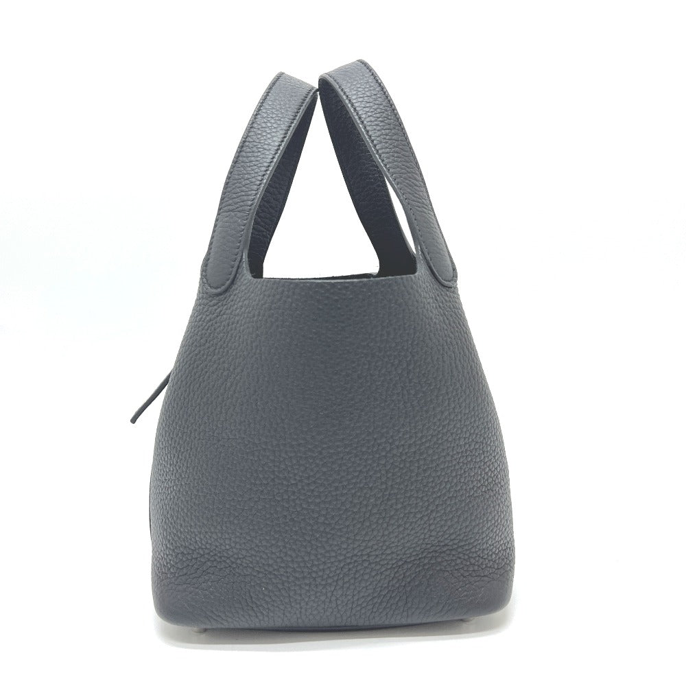HERMES Handbag Taurillon Clemence black Picotan Lock PM
