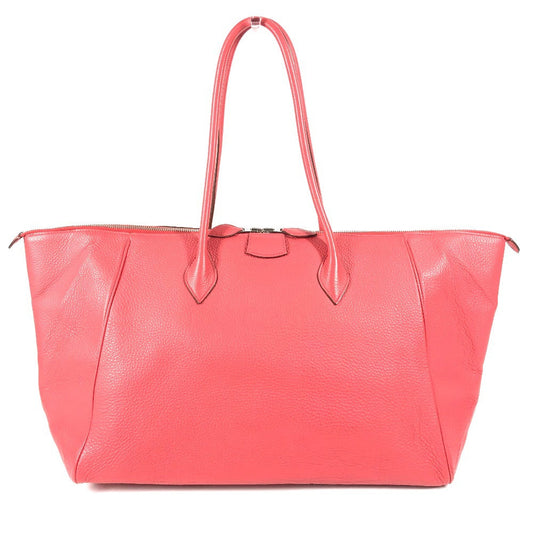 HERMES Boston Duffel bag Taurillon Clemence Red Parinobe bay 40 unisex(Unisex)