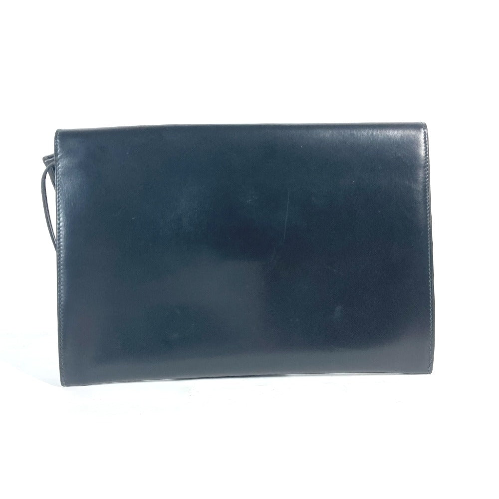 HERMES Clutch bag Box scarf black bag pouch Kirius mens