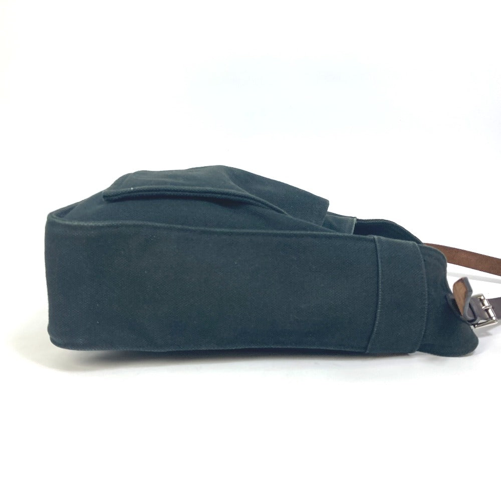 HERMES Tote Bag Canvas, Leather black Shoulder Maruwari PM Women