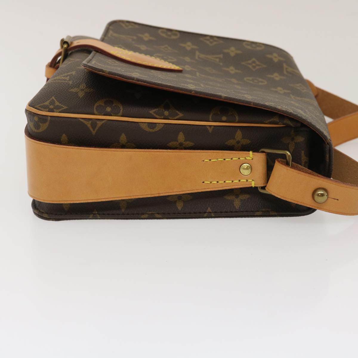 LOUIS VUITTON Monogram Cartouchiere GM Shoulder Bag LV Auth