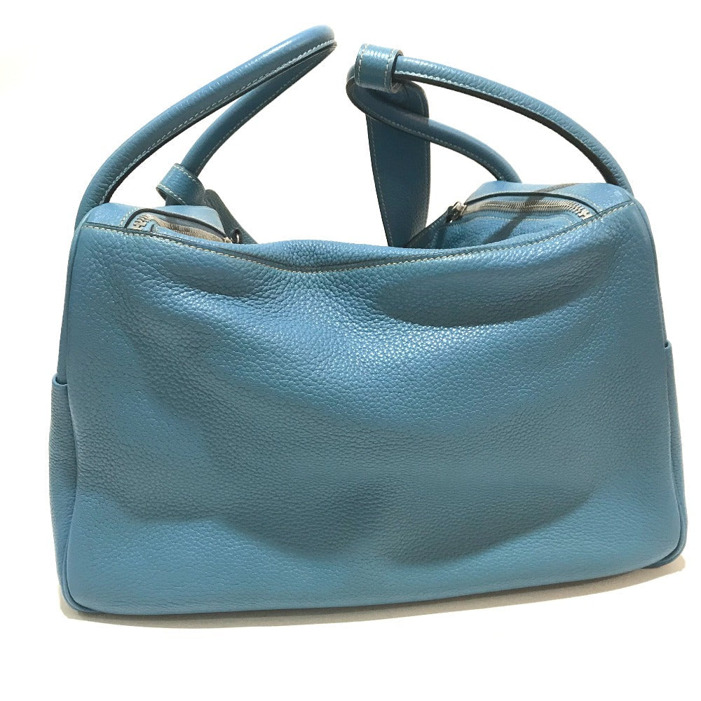 HERMES Handbag Taurillon Clemence blue Lindy 34 Women