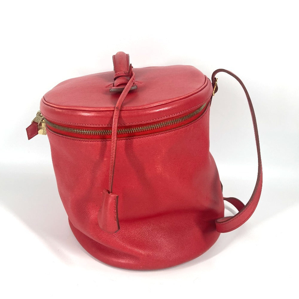 HERMES Handbag leather Red Inter City Women
