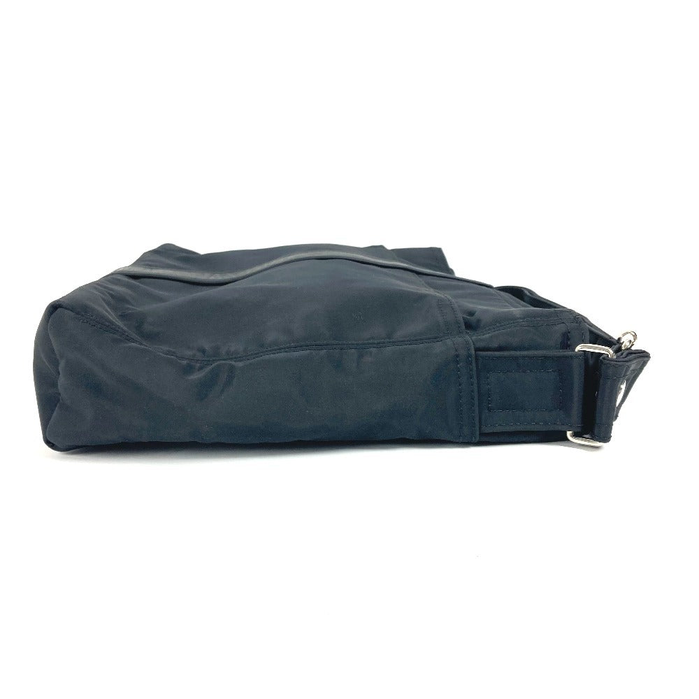 HERMES Shoulder Bag Nylon black Acapulco Basas MM