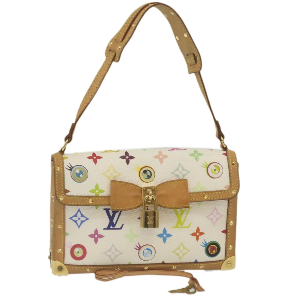 LOUIS VUITTON Monogram Pochette Eye Miss You Hand Bag White LV
