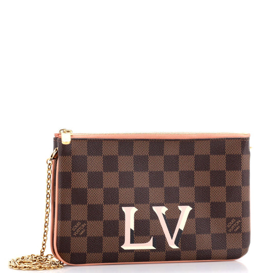 Louis Vuitton Double Zip Pochette Damier