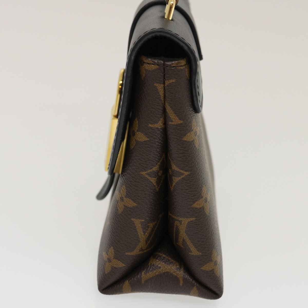 LOUIS VUITTON Monogram Rocky BB 2Way Hand Shoulder Bag Black Auth 29587A
