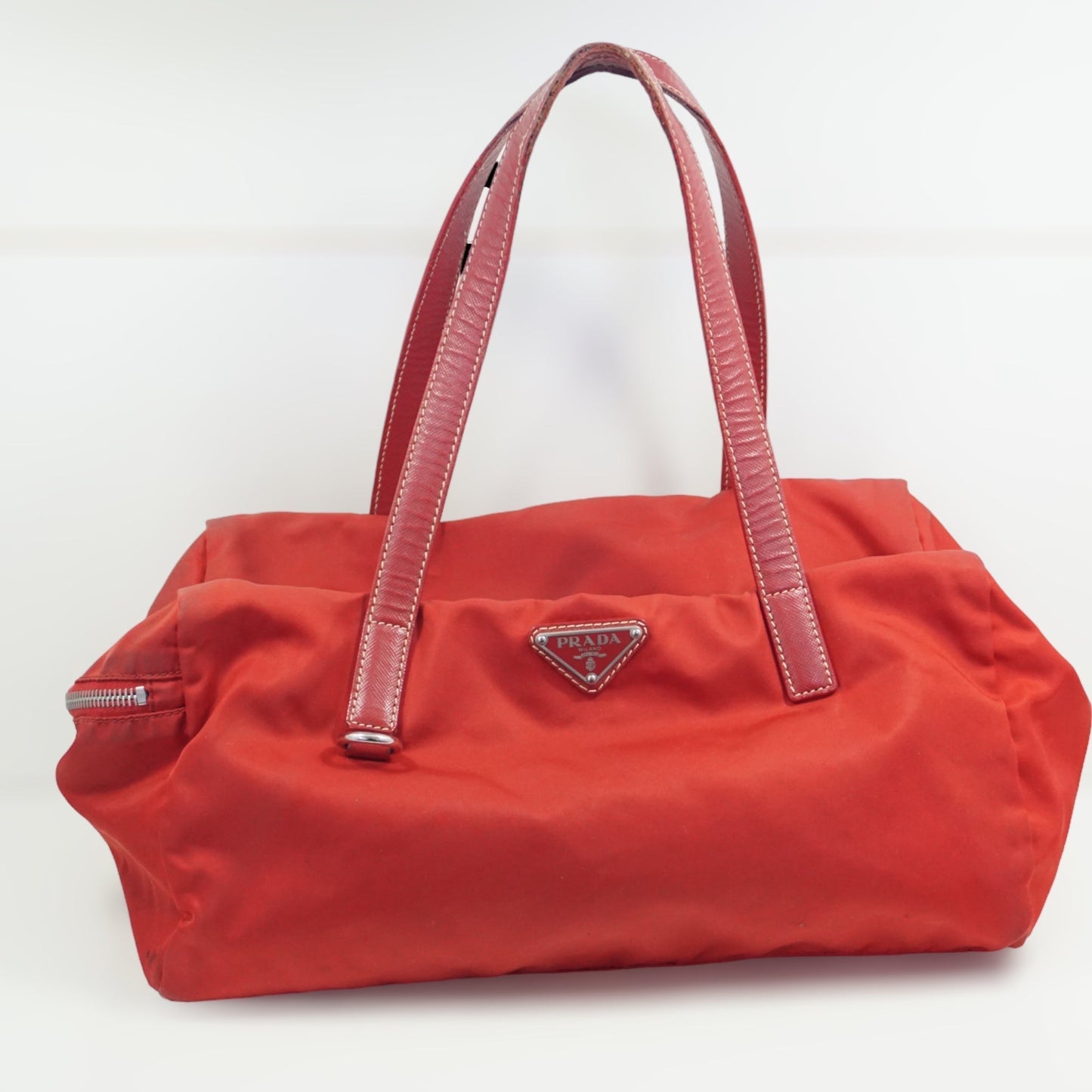 Prada Rød Tessuto Luxury Handbag