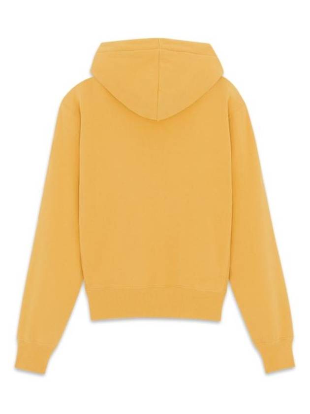 Luxury Saint Laurent Trending 2026 Logo Print Cotton Hoodie Yellow