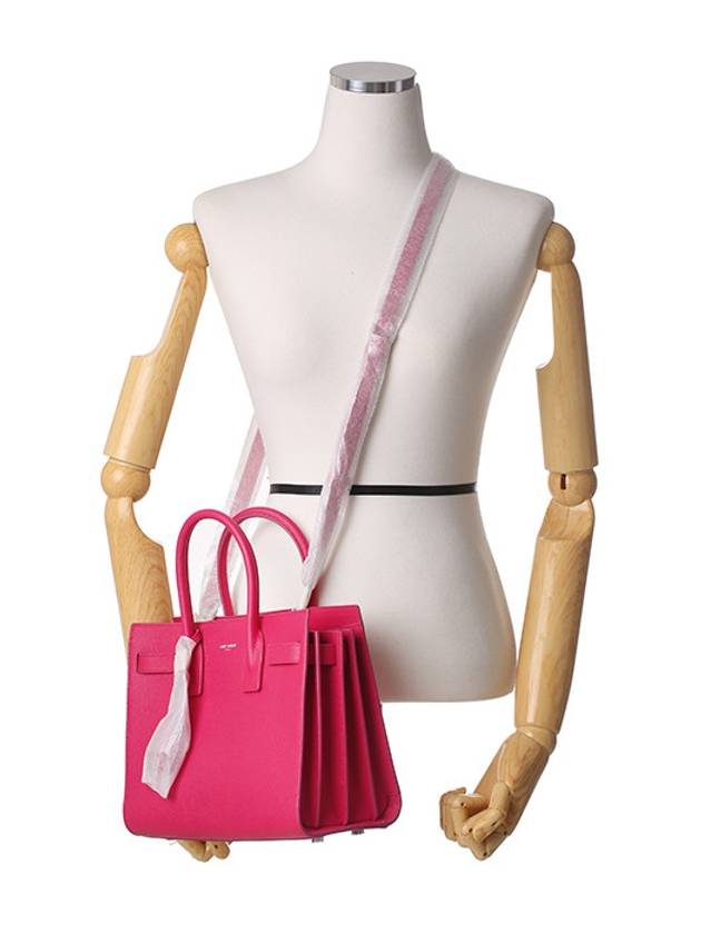 Luxury Saint Laurent Trending 2025 Nano Sac De Jour Leather Tote Bag Hot Pink